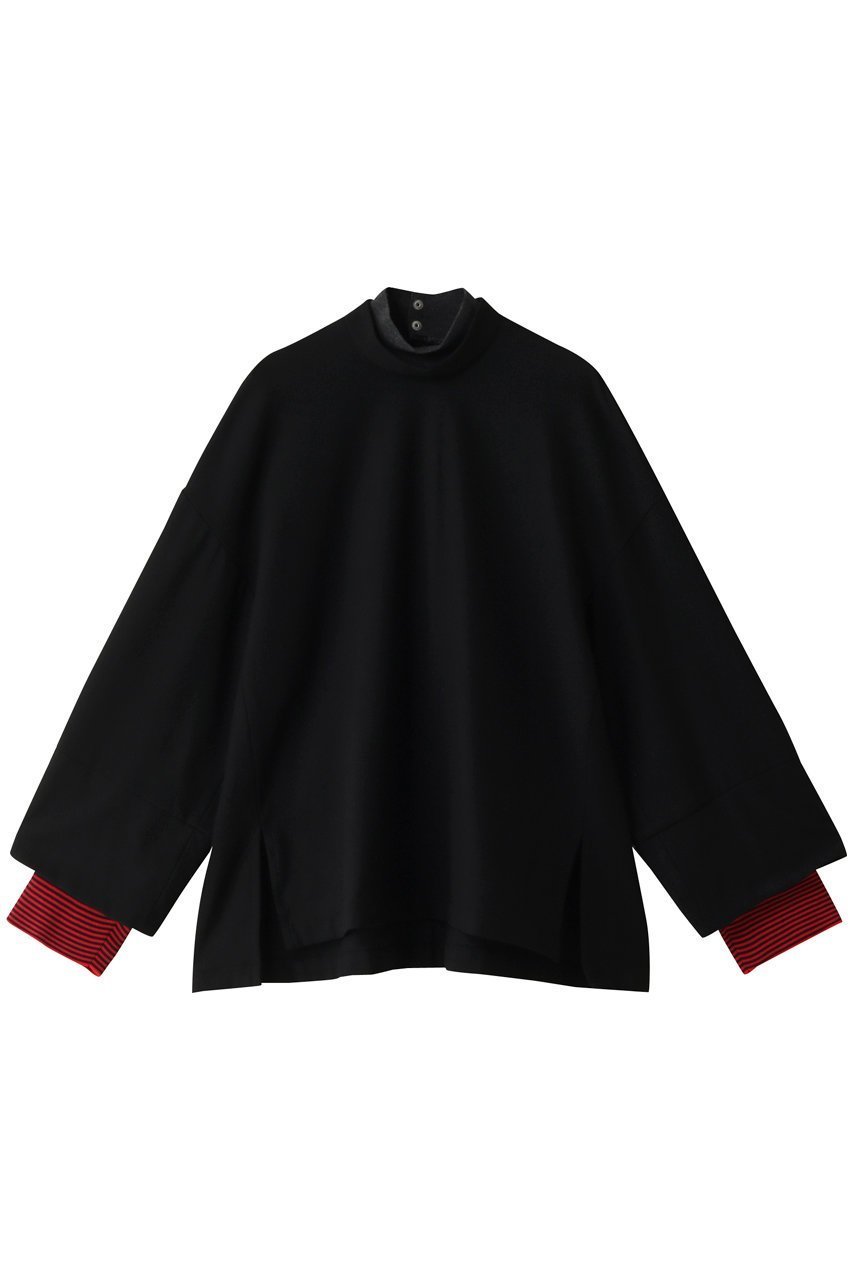 【ナゴンスタンス/nagonstans】のソフトウォームクロス BOX スリットP.O/プルオーバー インテリア・キッズ・メンズ・レディースファッション・服の通販 founy(ファニー) 　ファッション　Fashion　レディースファッション　Fashion for Women　トップス・カットソー　Cut & Sew Tops　シャツ・ブラウス・オフィスカジュアル　Elegant Blouses & Button-Ups　ロングTシャツ・Tシャツ　Longline T-Shirts & Tees　カジュアルプルオーバー・ニットトップス　Pullovers & Knit Tops / Casual Pullovers　カットソー・ベーシックTシャツ　Cut-and-Sewn Tops / Stretch Tees & Basics　おすすめ　Recommended / Our Picks　オイル　Body Oil　カットソー　Cut and Sewn Top　ストレッチ　Stretch, Stretchy Fabric　スリット　Slit, Slit Detail　スリーブ　Sleeve, Long Sleeve / Short Sleeve　セットアップ　Set-Up, Coordinated Outfit　ピーチ　Peach, Soft Touch　ボーダー　Border, Stripe　ロング　Long, Long-Length　冬　Winter / This Winter　Black|ID: prp329100003731063 ipo3291000000035061732