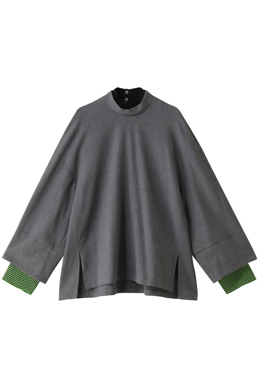 【ナゴンスタンス/nagonstans】のソフトウォームクロス BOX スリットP.O/プルオーバー インテリア・キッズ・メンズ・レディースファッション・服の通販 founy(ファニー) 　ファッション　Fashion　レディースファッション　Fashion for Women　トップス・カットソー　Cut & Sew Tops　シャツ・ブラウス・オフィスカジュアル　Elegant Blouses & Button-Ups　ロングTシャツ・Tシャツ　Longline T-Shirts & Tees　カジュアルプルオーバー・ニットトップス　Pullovers & Knit Tops / Casual Pullovers　カットソー・ベーシックTシャツ　Cut-and-Sewn Tops / Stretch Tees & Basics　おすすめ　Recommended / Our Picks　オイル　Body Oil　カットソー　Cut and Sewn Top　ストレッチ　Stretch, Stretchy Fabric　スリット　Slit, Slit Detail　スリーブ　Sleeve, Long Sleeve / Short Sleeve　セットアップ　Set-Up, Coordinated Outfit　ピーチ　Peach, Soft Touch　ボーダー　Border, Stripe　ロング　Long, Long-Length　冬　Winter / This Winter　Stone|ID: prp329100003731063 ipo3291000000035061734