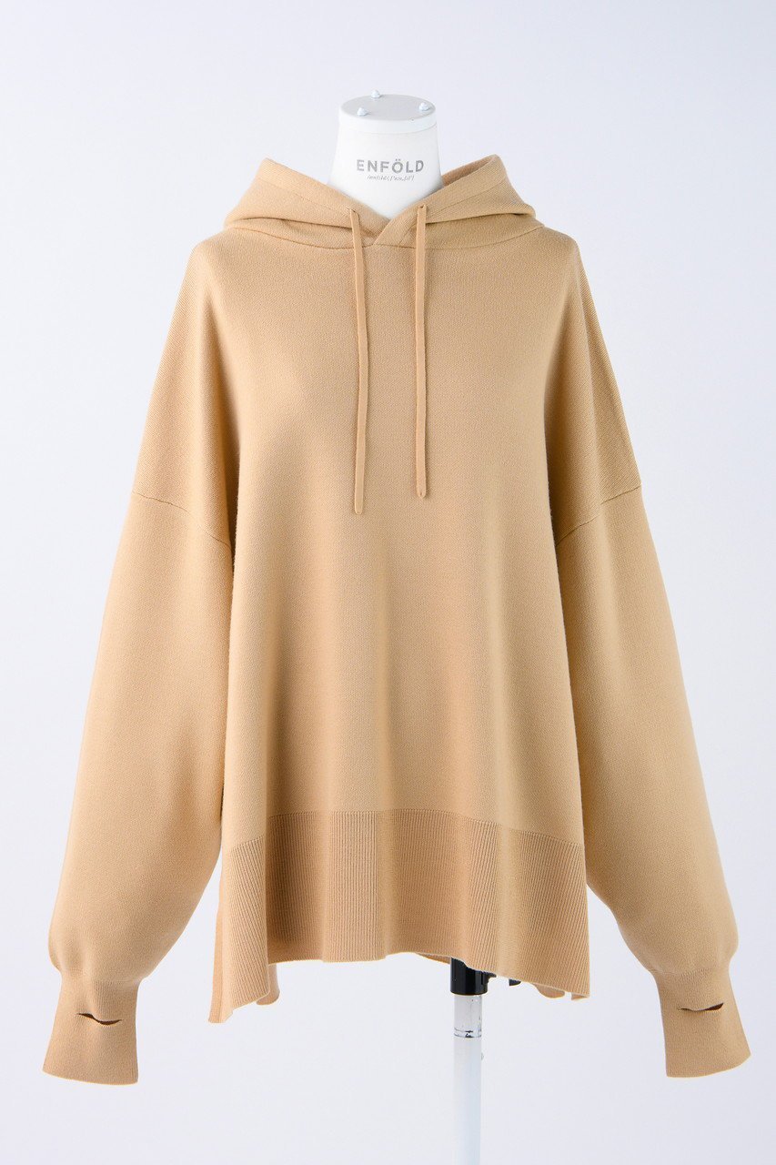 【エンフォルド/ENFOLD】のフードP.O/プルオーバー インテリア・キッズ・メンズ・レディースファッション・服の通販 founy(ファニー) 　ファッション　Fashion　レディースファッション　Fashion for Women　トップス・カットソー　Cut & Sew Tops　シャツ・ブラウス・オフィスカジュアル　Elegant Blouses & Button-Ups　レディースパーカー・カジュアルフーディー　Casual Hoodies & Sweatshirts　ロングTシャツ・Tシャツ　Longline T-Shirts & Tees　カジュアルプルオーバー・ニットトップス　Pullovers & Knit Tops / Casual Pullovers　スウェット・クルーネックトップス　Sweatshirts & Crewnecks / Relaxed Fit Sweat Tops　カットソー・ベーシックTシャツ　Cut-and-Sewn Tops / Stretch Tees & Basics　エレガント 上品　Elegant　パーカー　Hoodie, Parka　旅行　Travel　ベージュ|ID: prp329100003731066 ipo3291000000032844579