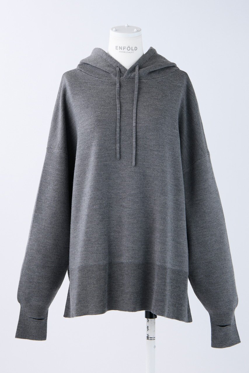 【エンフォルド/ENFOLD】のフードP.O/プルオーバー インテリア・キッズ・メンズ・レディースファッション・服の通販 founy(ファニー) 　ファッション　Fashion　レディースファッション　Fashion for Women　トップス・カットソー　Cut & Sew Tops　シャツ・ブラウス・オフィスカジュアル　Elegant Blouses & Button-Ups　レディースパーカー・カジュアルフーディー　Casual Hoodies & Sweatshirts　ロングTシャツ・Tシャツ　Longline T-Shirts & Tees　カジュアルプルオーバー・ニットトップス　Pullovers & Knit Tops / Casual Pullovers　スウェット・クルーネックトップス　Sweatshirts & Crewnecks / Relaxed Fit Sweat Tops　カットソー・ベーシックTシャツ　Cut-and-Sewn Tops / Stretch Tees & Basics　エレガント 上品　Elegant　パーカー　Hoodie, Parka　旅行　Travel　トップグレー|ID: prp329100003731066 ipo3291000000032844590