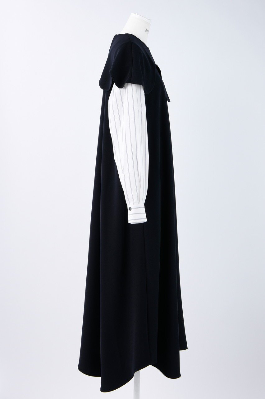 【エンフォルド/ENFOLD】のPEツイルレイヤースリーブDRS/ドレス 人気、トレンドファッション・服の通販 founy(ファニー) 　ファッション　Fashion　レディースファッション　Fashion for Women　ワンピース　Dresses　フォーマル・パーティードレス・結婚式用ドレス　Elegant & Casual Dresses　チュニック　Tunic Tops & Dresses　アシンメトリー　Asymmetrical Style　チュニック　Tunic, Long Top　ツイル　Twist, Twisted Detail　ドレス　Dress, One-Piece　ポケット　Pocket, Pocket Detail　エレガント 上品　Elegant　人気　Popular, Best Seller　定番　Standard, Basic Item　other-4|ID: prp329100003731069 ipo3291000000032915828