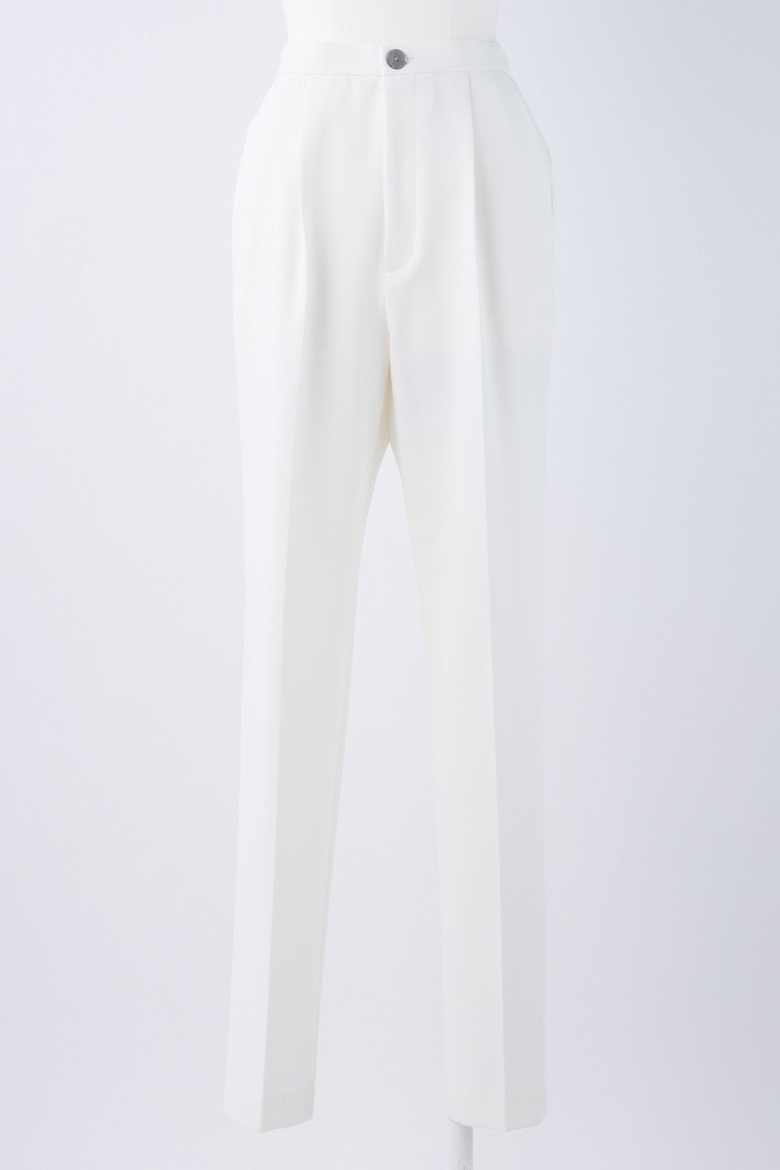 【エンフォルド/ENFOLD】の【The Formal】ダブルクロススリムストレートTR/トラウザー・パンツ インテリア・キッズ・メンズ・レディースファッション・服の通販 founy(ファニー) 　ファッション　Fashion　レディースファッション　Fashion for Women　パンツ　Pants & Trousers　オケージョン　Occasion Wear　ストレッチ　Stretch, Stretchy Fabric　ストレート　Straight, Straight Cut　ダブル　Double, Double-Breasted　パターン　Pattern, Design Print　ポケット　Pocket, Pocket Detail　人気　Popular, Best Seller　定番　Standard, Basic Item　年末年始　Year-end and New Year Holidays　旅行　Travel　ホワイト|ID: prp329100003731071 ipo3291000000035056154