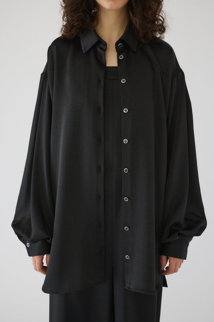 【リムアーク/RIM.ARK】のSatin oversized SH/シャツ インテリア・キッズ・メンズ・レディースファッション・服の通販 founy(ファニー) https://founy.com/ ファッション Fashion レディースファッション WOMEN トップス・カットソー Tops/Tshirt シャツ/ブラウス Shirts/Blouses サテン Satin シンプル Simple スリーブ Sleeve ロング Long |ID: prp329100003731219 ipo3291000000024639245