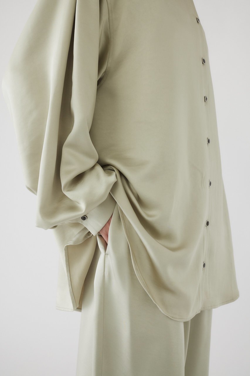 【リムアーク/RIM.ARK】のSatin oversized SH/シャツ 人気、トレンドファッション・服の通販 founy(ファニー) 　ファッション　Fashion　レディースファッション　Fashion for Women　トップス・カットソー　Cut & Sew Tops　シャツ・ブラウス・オフィスカジュアル　Elegant Blouses & Button-Ups　サテン　Satin, Glossy Fabric　シンプル　Simple, Minimal　スリーブ　Sleeve, Long Sleeve / Short Sleeve　ロング　Long, Long-Length　other-8|ID: prp329100003731219 ipo3291000000035823047