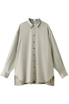 【リムアーク/RIM.ARK】のSatin oversized SH/シャツ 人気、トレンドファッション・服の通販 founy(ファニー) ファッション Fashion レディースファッション Fashion for Women トップス・カットソー Cut & Sew Tops シャツ・ブラウス・オフィスカジュアル Elegant Blouses & Button-Ups サテン Satin, Glossy Fabric シンプル Simple, Minimal スリーブ Sleeve, Long Sleeve / Short Sleeve ロング Long, Long-Length thumbnail ライトグリーン|ID: prp329100003731219 ipo3291000000036723472