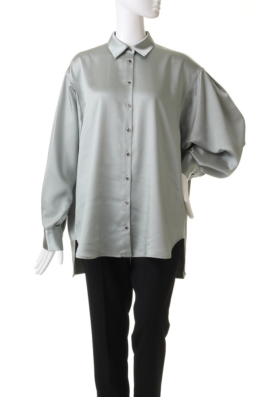 【リムアーク/RIM.ARK】のSatin oversized SH/シャツ 人気、トレンドファッション・服の通販 founy(ファニー) 　ファッション　Fashion　レディースファッション　Fashion for Women　トップス・カットソー　Cut & Sew Tops　シャツ・ブラウス・オフィスカジュアル　Elegant Blouses & Button-Ups　サテン　Satin, Glossy Fabric　シンプル　Simple, Minimal　スリーブ　Sleeve, Long Sleeve / Short Sleeve　ロング　Long, Long-Length　other-2|ID: prp329100003731219 ipo3291000000036723473