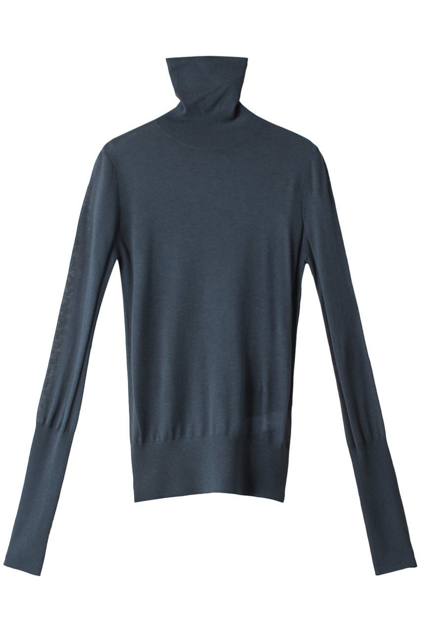 【リムアーク/RIM.ARK】のHigh gauge fit knit/ニット インテリア・キッズ・メンズ・レディースファッション・服の通販 founy(ファニー) 　ファッション　Fashion　レディースファッション　Fashion for Women　トップス・カットソー　Cut & Sew Tops　ニット　Knit Tops & Sweaters　カジュアルプルオーバー・ニットトップス　Pullovers & Knit Tops / Casual Pullovers　ハイネック　High Neck, Mock Neck　フィット　Fit, Slim Fit　ベーシック　Basic, Essential　ブルー|ID: prp329100003731225 ipo3291000000036062283