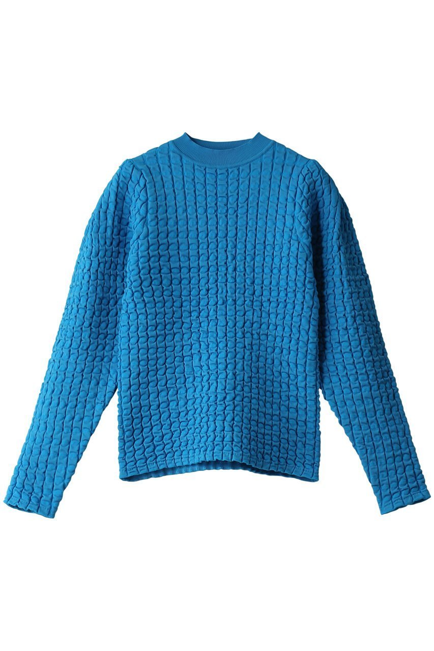 【リムアーク/RIM.ARK】のUneven surface compact knit/ニット インテリア・キッズ・メンズ・レディースファッション・服の通販 founy(ファニー) 　ファッション　Fashion　レディースファッション　Fashion for Women　トップス・カットソー　Cut & Sew Tops　ニット　Knit Tops & Sweaters　カジュアルプルオーバー・ニットトップス　Pullovers & Knit Tops / Casual Pullovers　ショルダー　Shoulder, Shoulder Strap　シンプル　Simple, Minimal　バランス　Balance, Style Balance　フォルム　Silhouette, Form　冬　Winter / This Winter　春　Spring　洗える　Machine Washable　ブルー|ID: prp329100003731227 ipo3291000000034970207