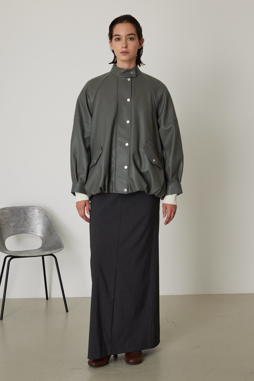 【リムアーク/RIM.ARK】のRound bomber JK/ジャケット 人気、トレンドファッション・服の通販 founy(ファニー) 　ファッション　Fashion　レディースファッション　Fashion for Women　アウター　Coat / Outerwear Collection　レディースジャケット・軽アウター　Jackets　おすすめ　Recommended / Our Picks　ジャケット　Jacket, Outerwear　スリーブ　Sleeve, Long Sleeve / Short Sleeve　ダブル　Double, Double-Breasted　バルーン　Balloon, Balloon Silhouette　フロント　Front, Front Design　other-8|ID: prp329100003731229 ipo3291000000032931147
