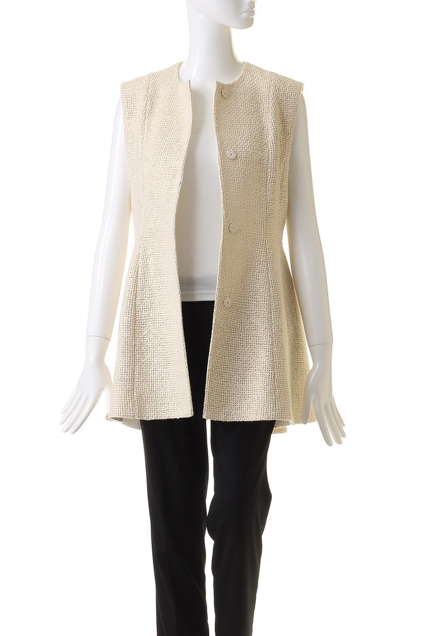 【ル フィル/LE PHIL】のシルクロービングペプラムジレ 人気、トレンドファッション・服の通販 founy(ファニー) 　ファッション　Fashion　レディースファッション　Fashion for Women　アウター　Coat / Outerwear Collection　レディースジャケット・軽アウター　Jackets　おすすめ　Recommended / Our Picks　ジャケット　Jacket, Outerwear　パターン　Pattern, Design Print　フレア　Flare, Flared　ベスト　Vest, Waistcoat　other-7|ID: prp329100003731230 ipo3291000000036062070