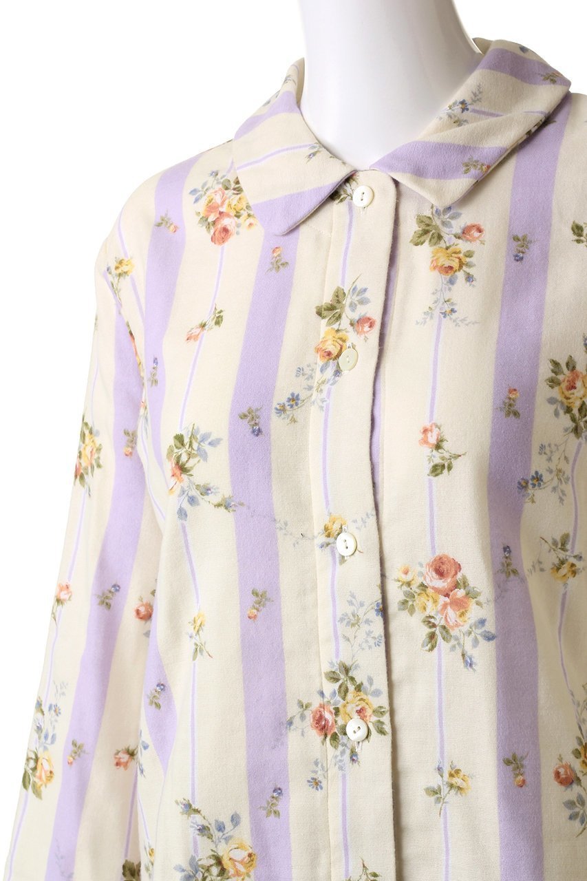 【イクコ/IKUKO】のダブルガーゼ起毛花柄プリント 襟付きパジャマ 人気、トレンドファッション・服の通販 founy(ファニー) 　ファッション　Fashion　レディースファッション　Fashion for Women　シンプル　Simple, Minimal　ダブル　Double, Double-Breasted　パジャマ　Pajamas, Sleepwear　プリント　Print, Printed Pattern　人気　Popular, Best Seller　長袖　Long Sleeve, Full Sleeve　other-5|ID: prp329100003739409 ipo3291000000032831725