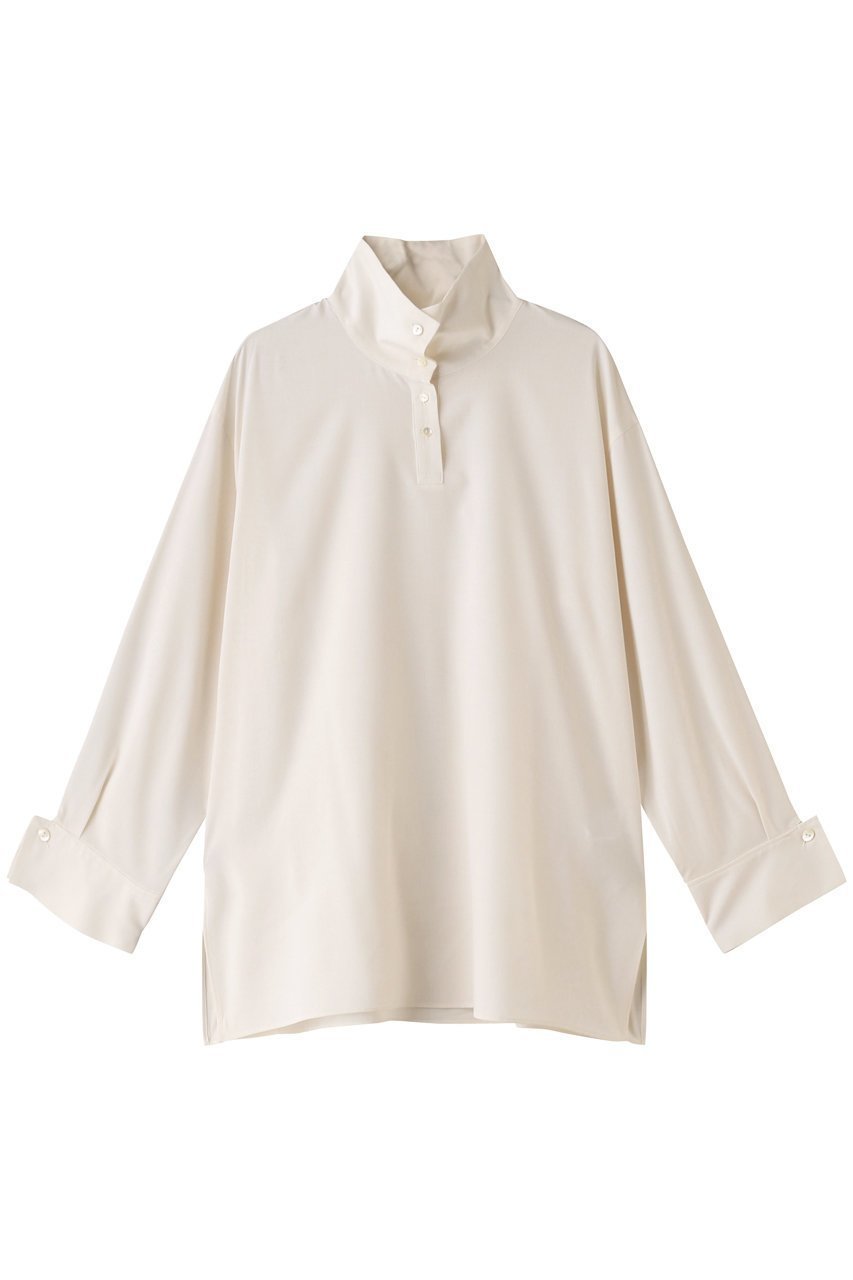 【ミディウミソリッド/MIDIUMISOLID】のhigh neck shirt シャツ 人気、トレンドファッション・服の通販 founy(ファニー) 　ファッション　Fashion　レディースファッション　WOMEN　トップス・カットソー　Tops/Tshirt　シャツ/ブラウス　Shirts/Blouses　なめらか　Smooth　カフス　Cuffs　スタイリッシュ　Stylish　スリーブ　Sleeve　ハイネック　High Neck　ロング　Long　エレガント 上品　Elegant　 other-1|ID: prp329100003739420 ipo3291000000029988656