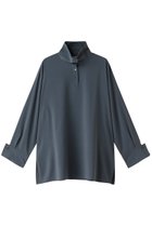 【ミディウミソリッド/MIDIUMISOLID】のhigh neck shirt シャツ blue|ID:prp329100003739420