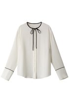 【アルアバイル/allureville】のジョーゼットホソパイピングブラウス オフホワイト|ID: prp329100003741389 ipo3291000000032909014