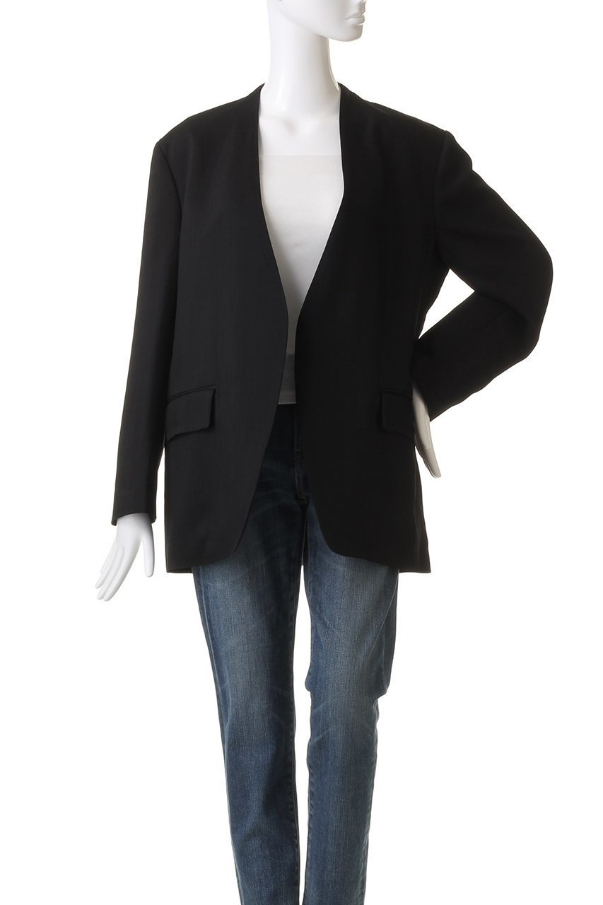 【ウィムガゼット/Whim Gazette】のツイルカラーレスジャケット 人気、トレンドファッション・服の通販 founy(ファニー) 　ファッション　Fashion　レディースファッション　Fashion for Women　アウター　Coat / Outerwear Collection　レディースジャケット・軽アウター　Jackets　カーディガン　Cardigan, Knitwear　シンプル　Simple, Minimal　ジャケット　Jacket, Outerwear　ツイル　Twist, Twisted Detail　ブルゾン　Blouson, Bomber Jacket　ロング　Long, Long-Length　エレガント 上品　Elegant　other-2|ID: prp329100003741390 ipo3291000000032960612