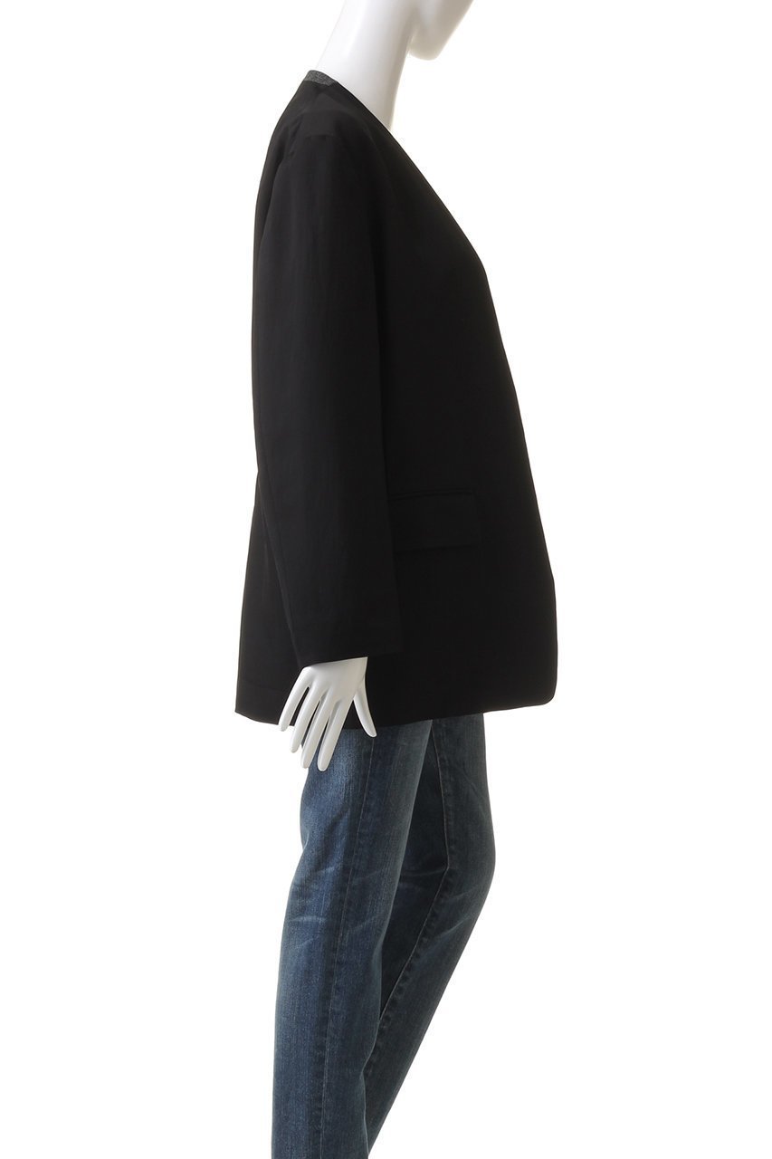 【ウィムガゼット/Whim Gazette】のツイルカラーレスジャケット 人気、トレンドファッション・服の通販 founy(ファニー) 　ファッション　Fashion　レディースファッション　Fashion for Women　アウター　Coat / Outerwear Collection　レディースジャケット・軽アウター　Jackets　カーディガン　Cardigan, Knitwear　シンプル　Simple, Minimal　ジャケット　Jacket, Outerwear　ツイル　Twist, Twisted Detail　ブルゾン　Blouson, Bomber Jacket　ロング　Long, Long-Length　エレガント 上品　Elegant　other-3|ID: prp329100003741390 ipo3291000000032960616