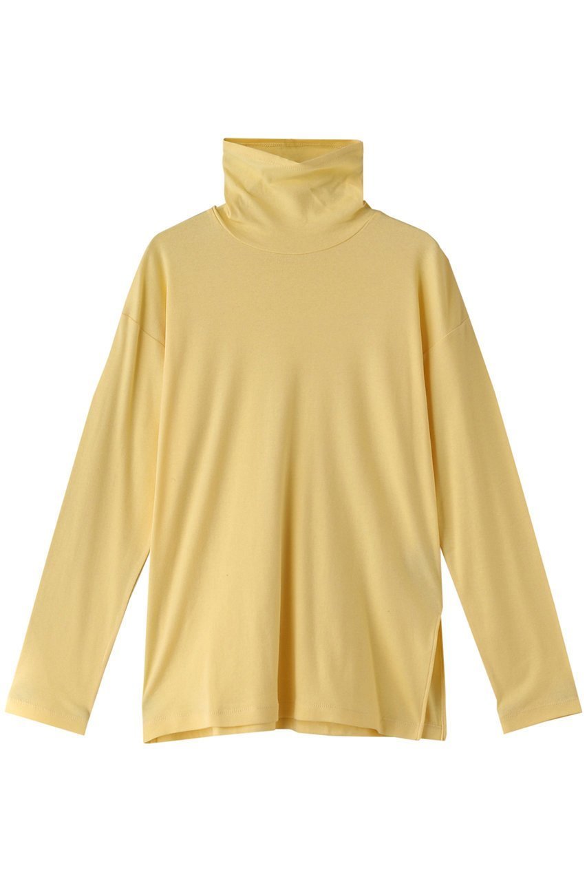 【プレインピープル/PLAIN PEOPLE】のコットンフライスタートルネックプルオーバー インテリア・キッズ・メンズ・レディースファッション・服の通販 founy(ファニー) 　ファッション　Fashion　レディースファッション　Fashion for Women　トップス・カットソー　Cut & Sew Tops　ニット　Knit Tops & Sweaters　カジュアルプルオーバー・ニットトップス　Pullovers & Knit Tops / Casual Pullovers　タートルネック・ハイネックトップス　Turtlenecks & High-Neck Tops　おすすめ　Recommended / Our Picks　イエロー　Yellow　インナー　Innerwear　シンプル　Simple, Minimal　スリット　Slit, Slit Detail　イエロー|ID: prp329100003741395 ipo3291000000032964607