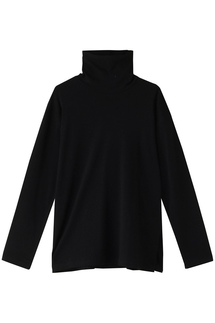 【プレインピープル/PLAIN PEOPLE】のコットンフライスタートルネックプルオーバー インテリア・キッズ・メンズ・レディースファッション・服の通販 founy(ファニー) 　ファッション　Fashion　レディースファッション　Fashion for Women　トップス・カットソー　Cut & Sew Tops　ニット　Knit Tops & Sweaters　カジュアルプルオーバー・ニットトップス　Pullovers & Knit Tops / Casual Pullovers　タートルネック・ハイネックトップス　Turtlenecks & High-Neck Tops　おすすめ　Recommended / Our Picks　イエロー　Yellow　インナー　Innerwear　シンプル　Simple, Minimal　スリット　Slit, Slit Detail　ブラック|ID: prp329100003741395 ipo3291000000032964611