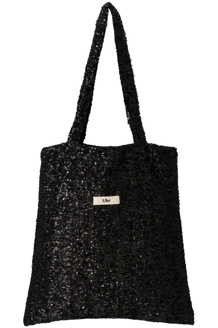 【ウーア/Uhr】のスパンコール トートバッグ インテリア・キッズ・メンズ・レディースファッション・服の通販 founy(ファニー) 　ファッション　Fashion　レディースファッション　Fashion for Women　バッグ　Bags　スパンコール　Sequins, Sequin Embellishment　再入荷　Restock / Back in Stock　ブラック|ID: prp329100003741449 ipo3291000000035319146