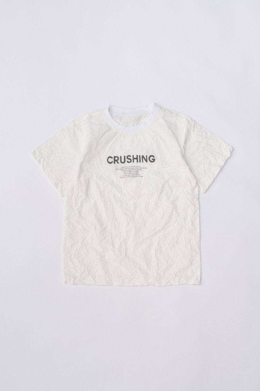 【メゾンスペシャル/MAISON SPECIAL】のCRUSHING Washer T-shirt/CRUSHINGワッシャーTシャツ インテリア・キッズ・メンズ・レディースファッション・服の通販 founy(ファニー) 　ファッション　Fashion　レディースファッション　WOMEN　トップス・カットソー　Tops/Tshirt　シャツ/ブラウス　Shirts/Blouses　ロング / Tシャツ　T-Shirts　カットソー　Cut and Sewn　インナー　Inner　グラフィック　Graphic　ショート　Short　ジャケット　Jacket　スリーブ　Sleeve　ワッシャー　Washer　夏　Summer　WHT(ホワイト)|ID: prp329100003741453 ipo3291000000024677838