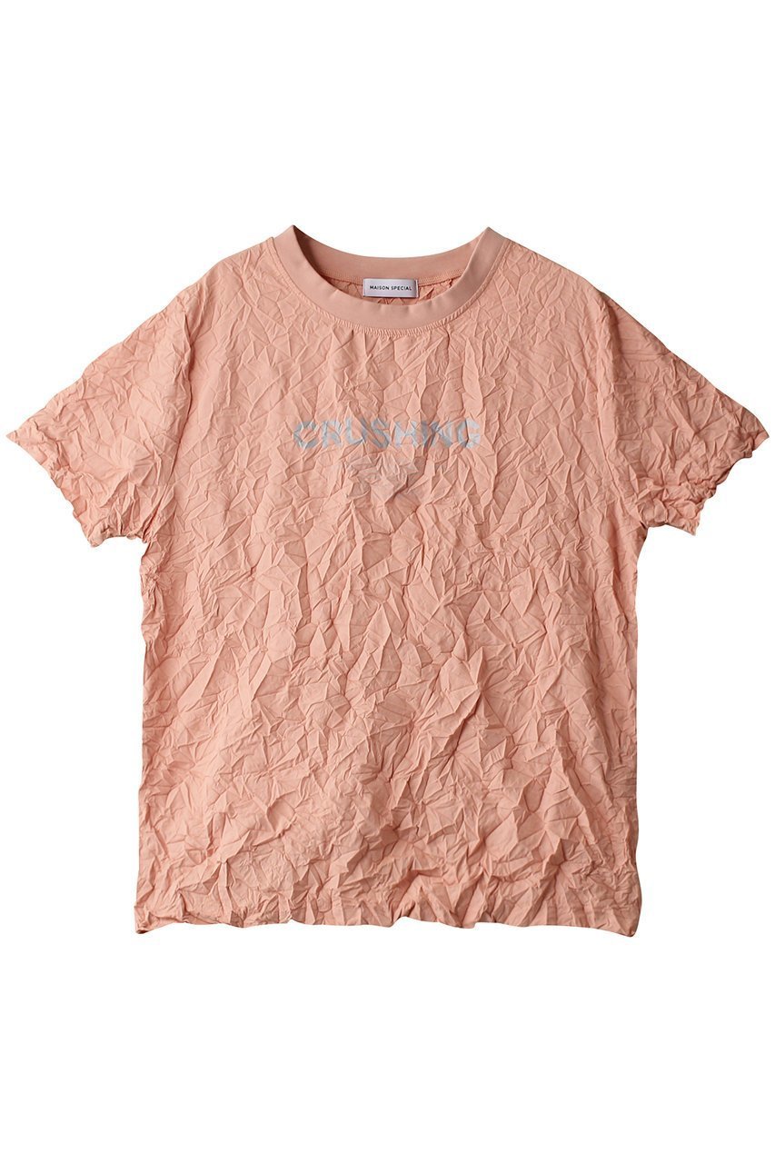 【メゾンスペシャル/MAISON SPECIAL】のCRUSHING Washer T-shirt/CRUSHINGワッシャーTシャツ インテリア・キッズ・メンズ・レディースファッション・服の通販 founy(ファニー) ファッション Fashion レディースファッション Fashion for Women トップス・カットソー Cut & Sew Tops シャツ・ブラウス・オフィスカジュアル Elegant Blouses & Button-Ups ロングTシャツ・Tシャツ Longline T-Shirts & Tees カットソー・ベーシックTシャツ Cut-and-Sewn Tops / Stretch Tees & Basics インナー Innerwear グラフィック Graphic, Graphic Design ショート Short, Short Length ジャケット Jacket, Outerwear スリーブ Sleeve, Long Sleeve / Short Sleeve ワッシャー Washer, Crinkled Finish 夏 Summer ORG(オレンジ)|ID: prp329100003741453 ipo3291000000036680125