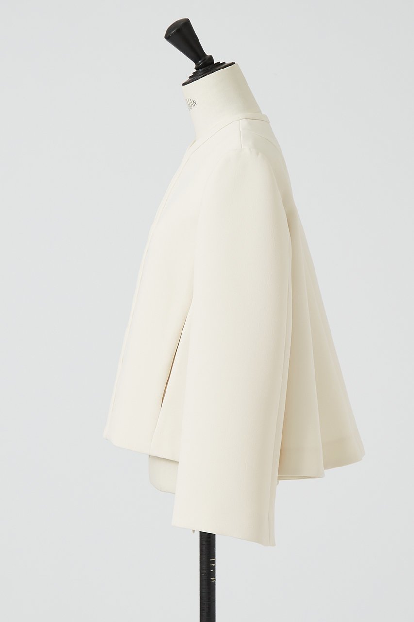 【デザイン ワークス/DESIGN WORKS】のバックフレアノーカラージャケット 人気、トレンドファッション・服の通販 founy(ファニー) 　ファッション　Fashion　レディースファッション　Fashion for Women　アウター　Coat / Outerwear Collection　レディースジャケット・軽アウター　Jackets　ノーカラージャケット / シンプル上品コーデ　Collarless Jackets　おすすめ　Recommended / Our Picks　コンパクト　Compact, Small Size　ジャケット　Jacket, Outerwear　ストレッチ　Stretch, Stretchy Fabric　スリット　Slit, Slit Detail　セットアップ　Set-Up, Coordinated Outfit　セレモニー　Ceremony　再入荷　Restock / Back in Stock　other-2|ID: prp329100003744481 ipo3291000000032960812