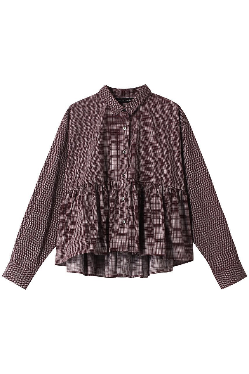 【ミズイロ インド/mizuiro ind】のcheck print gather waist shirt シャツ 人気、トレンドファッション・服の通販 founy(ファニー) 　ファッション　Fashion　レディースファッション　WOMEN　トップス・カットソー　Tops/Tshirt　シャツ/ブラウス　Shirts/Blouses　ロング / Tシャツ　T-Shirts　ギャザー　Gather　スリーブ　Sleeve　チェック　Check　トレンド　Trend　フェミニン　Feminine　フレア　Flare　ロング　Long　 other-1|ID: prp329100003744486 ipo3291000000029937938