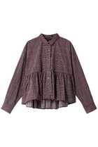 【ミズイロ インド/mizuiro ind】のcheck print gather waist shirt シャツ wine|ID: prp329100003744486 ipo3291000000029937939