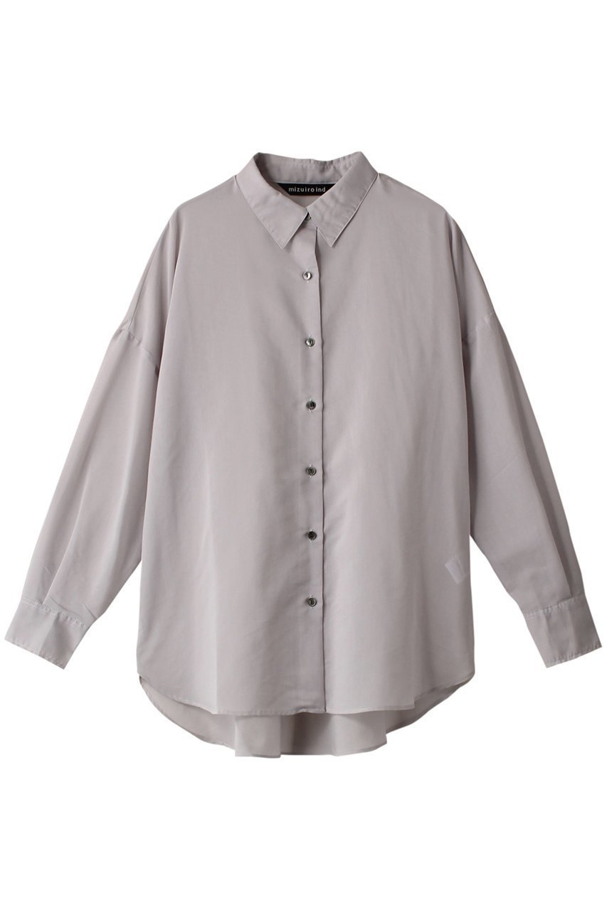 【ミズイロ インド/mizuiro ind】のwide shirt シャツ インテリア・キッズ・メンズ・レディースファッション・服の通販 founy(ファニー) 　ファッション　Fashion　レディースファッション　WOMEN　トップス・カットソー　Tops/Tshirt　シャツ/ブラウス　Shirts/Blouses　エアリー　Airy　シアー　Sheer　スリーブ　Sleeve　ロング　Long　ワイド　Wide　夏　Summer　春　Spring　S/S・春夏　Ss・Spring/Summer　l.gray|ID: prp329100003752713 ipo3291000000028425091