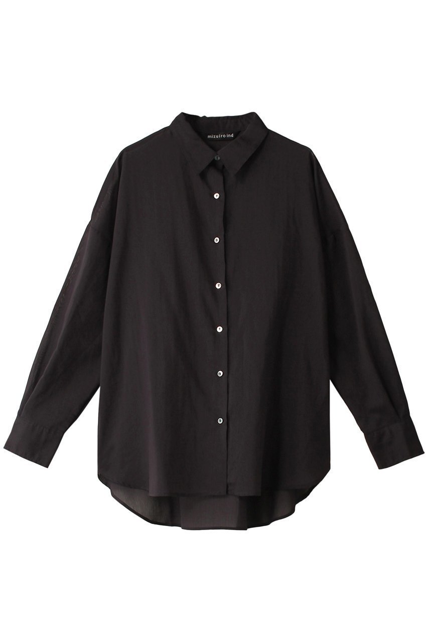 【ミズイロ インド/mizuiro ind】のwide shirt シャツ インテリア・キッズ・メンズ・レディースファッション・服の通販 founy(ファニー) 　ファッション　Fashion　レディースファッション　WOMEN　トップス・カットソー　Tops/Tshirt　シャツ/ブラウス　Shirts/Blouses　エアリー　Airy　シアー　Sheer　スリーブ　Sleeve　ロング　Long　ワイド　Wide　夏　Summer　春　Spring　S/S・春夏　Ss・Spring/Summer　black|ID: prp329100003752713 ipo3291000000028425092