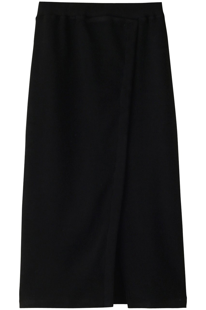 【ミディウミソリッド/MIDIUMISOLID】のrib tight SK スカート インテリア・キッズ・メンズ・レディースファッション・服の通販 founy(ファニー) 　ファッション　Fashion　レディースファッション　WOMEN　スカート　Skirt　ロングスカート　Long Skirt　おすすめ　Recommend　アクリル　シンプル　スリット　セットアップ　フロント　ラップ　ロング　black|ID: prp329100003752717 ipo3291000000024727311