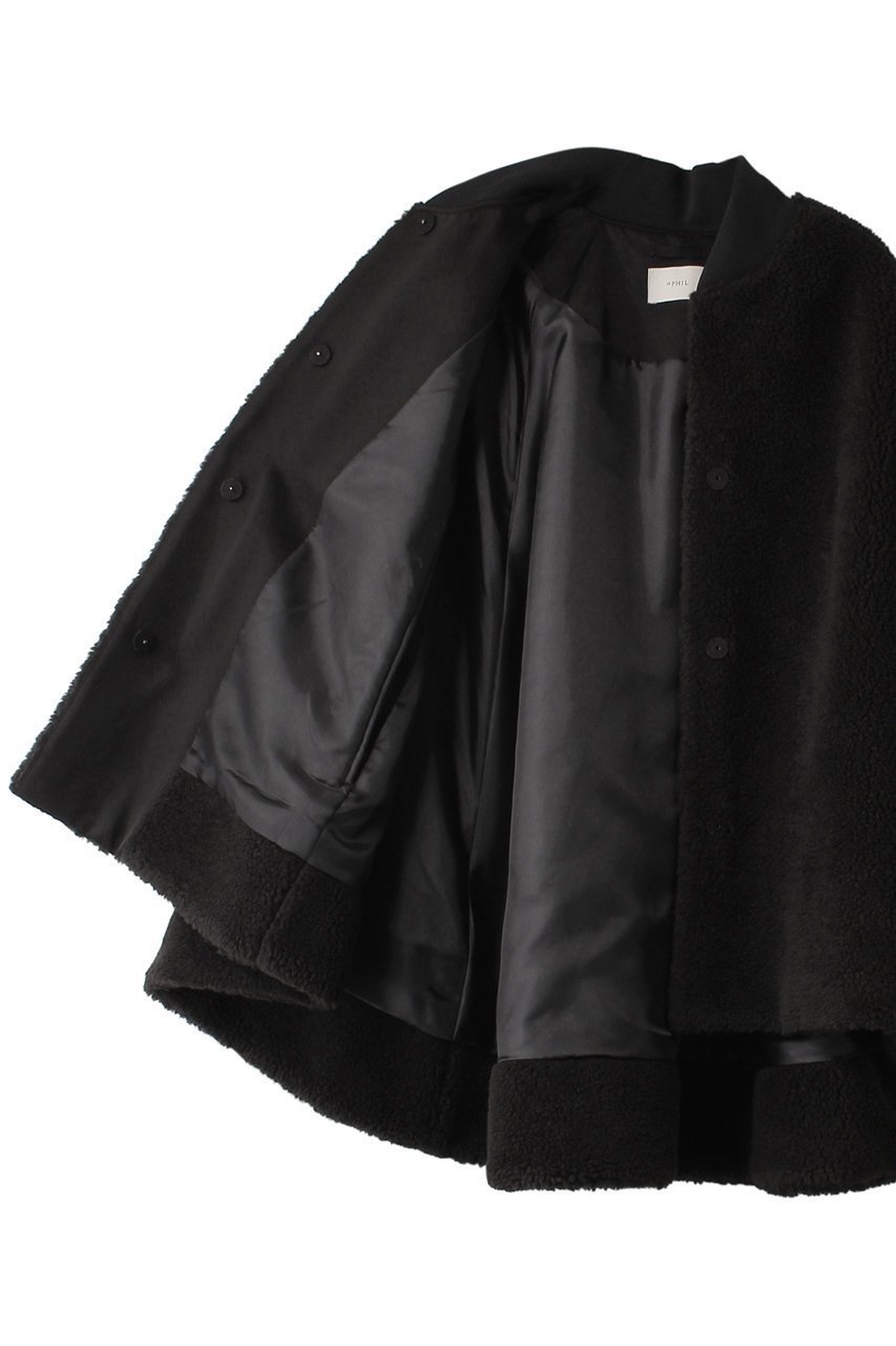 【ル フィル/LE PHIL】のウールボアケープ 人気、トレンドファッション・服の通販 founy(ファニー) 　ファッション　Fashion　レディースファッション　Fashion for Women　アウター　Coat / Outerwear Collection　コート・ロングコート・ピーコート　Long Coats, Peacoats & More　ウォーム　Warm Fabric　エレガント 上品　Elegant　ショート　Short, Short Length　シンプル　Simple, Minimal　スポーティ　Sporty, Casual Athletic　フレア　Flare, Flared　other-6|ID: prp329100003756058 ipo3291000000036060420