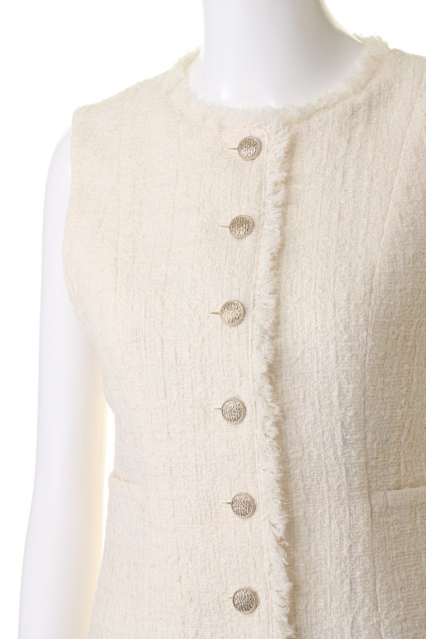 【アナイ/ANAYI】のフィルムツイードペプラムジレ 人気、トレンドファッション・服の通販 founy(ファニー) 　ファッション　Fashion　レディースファッション　Fashion for Women　アウター　Coat / Outerwear Collection　レディースジャケット・軽アウター　Jackets　ジャケット　Jacket, Outerwear　ツイード　Twill, Twill Weave　フレア　Flare, Flared　ベスト　Vest, Waistcoat　ペプラム　Peplum, Flared Hem　マニッシュ　Mannish, Boyish　リュクス　Luxury, Elegant, High-End, Chic　エレガント 上品　Elegant　other-5|ID: prp329100003756060 ipo3291000000035655228