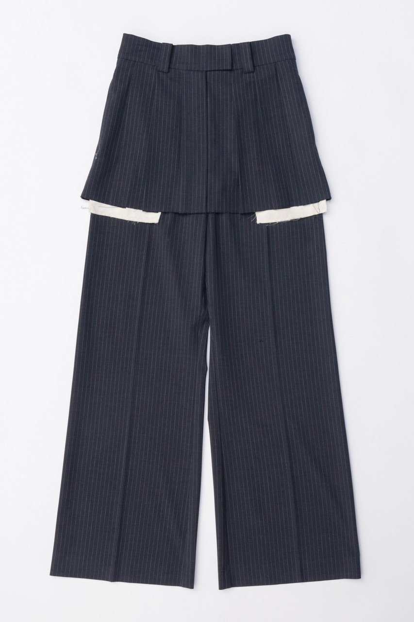 【メゾンスペシャル/MAISON SPECIAL】のBox Pleated Skirt Pants/ボックスプリーツスカートパンツ インテリア・キッズ・メンズ・レディースファッション・服の通販 founy(ファニー) 　ファッション　Fashion　レディースファッション　WOMEN　スカート　Skirt　プリーツスカート　Pleated Skirts　ストライプ　Stripe　スラックス　Slacks　スーツ　Suit　プリーツ　Pleats　ミニスカート　Mini Skirt　無地　Plain Color　ワイド　Wide　再入荷　Restock/Back In Stock/Re Arrival　2024年　2024　2024春夏・S/S　Ss,Spring/Summer,2024　エレガント 上品　Elegant　NVY(ネイビー)|ID: prp329100003756163 ipo3291000000024743549