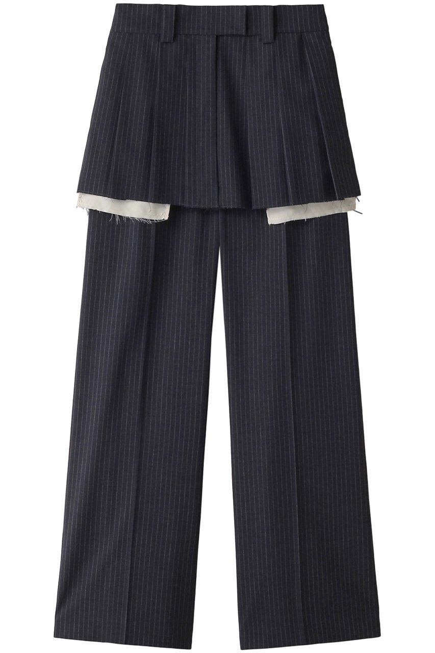 【メゾンスペシャル/MAISON SPECIAL】のBox Pleated Skirt Pants/ボックスプリーツスカートパンツ インテリア・キッズ・メンズ・レディースファッション・服の通販 founy(ファニー) 　ファッション　Fashion　レディースファッション　Fashion for Women　スカート　Skirts　プリーツスカート / 上品フェミニンスタイル　Pleated Skirts　パンツ　Pants & Trousers　ストライプ　Stripe, Striped Pattern　スラックス　Slacks, Dress Pants　スーツ　Suit, Formalwear　プリーツ　Pleats, Pleated　ミニスカート　Mini Skirt, Short Skirt　無地　Plain, Solid Color　ワイド　Wide, Wide Fit　2024年　2024　2024春夏・S/S　Spring/Summer 2024 SS24　エレガント 上品　Elegant　NVY(ネイビー)|ID: prp329100003756163 ipo3291000000032820146