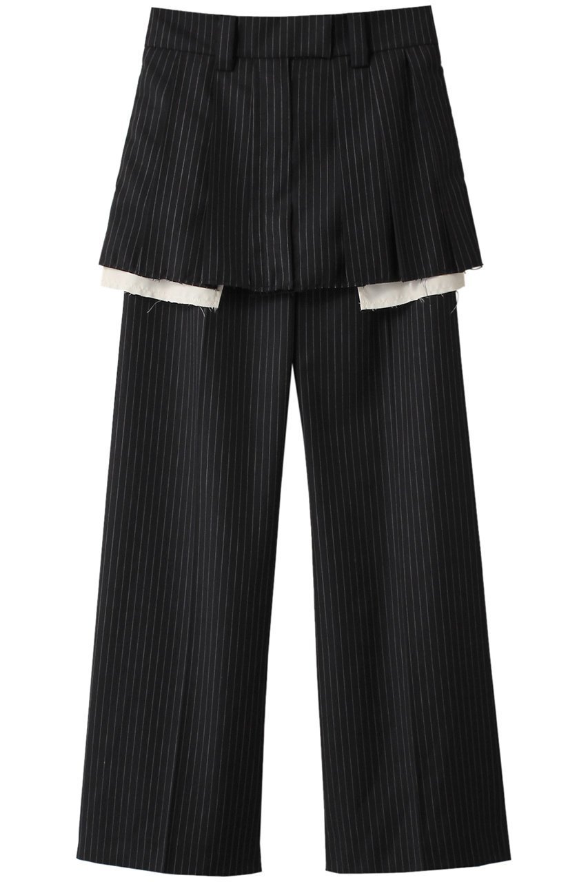 【メゾンスペシャル/MAISON SPECIAL】のBox Pleated Skirt Pants/ボックスプリーツスカートパンツ インテリア・キッズ・メンズ・レディースファッション・服の通販 founy(ファニー) 　ファッション　Fashion　レディースファッション　Fashion for Women　スカート　Skirts　プリーツスカート / 上品フェミニンスタイル　Pleated Skirts　パンツ　Pants & Trousers　ストライプ　Stripe, Striped Pattern　スラックス　Slacks, Dress Pants　スーツ　Suit, Formalwear　プリーツ　Pleats, Pleated　ミニスカート　Mini Skirt, Short Skirt　無地　Plain, Solid Color　ワイド　Wide, Wide Fit　2024年　2024　2024春夏・S/S　Spring/Summer 2024 SS24　エレガント 上品　Elegant　D.BLK(ブラック)|ID: prp329100003756163 ipo3291000000032820147