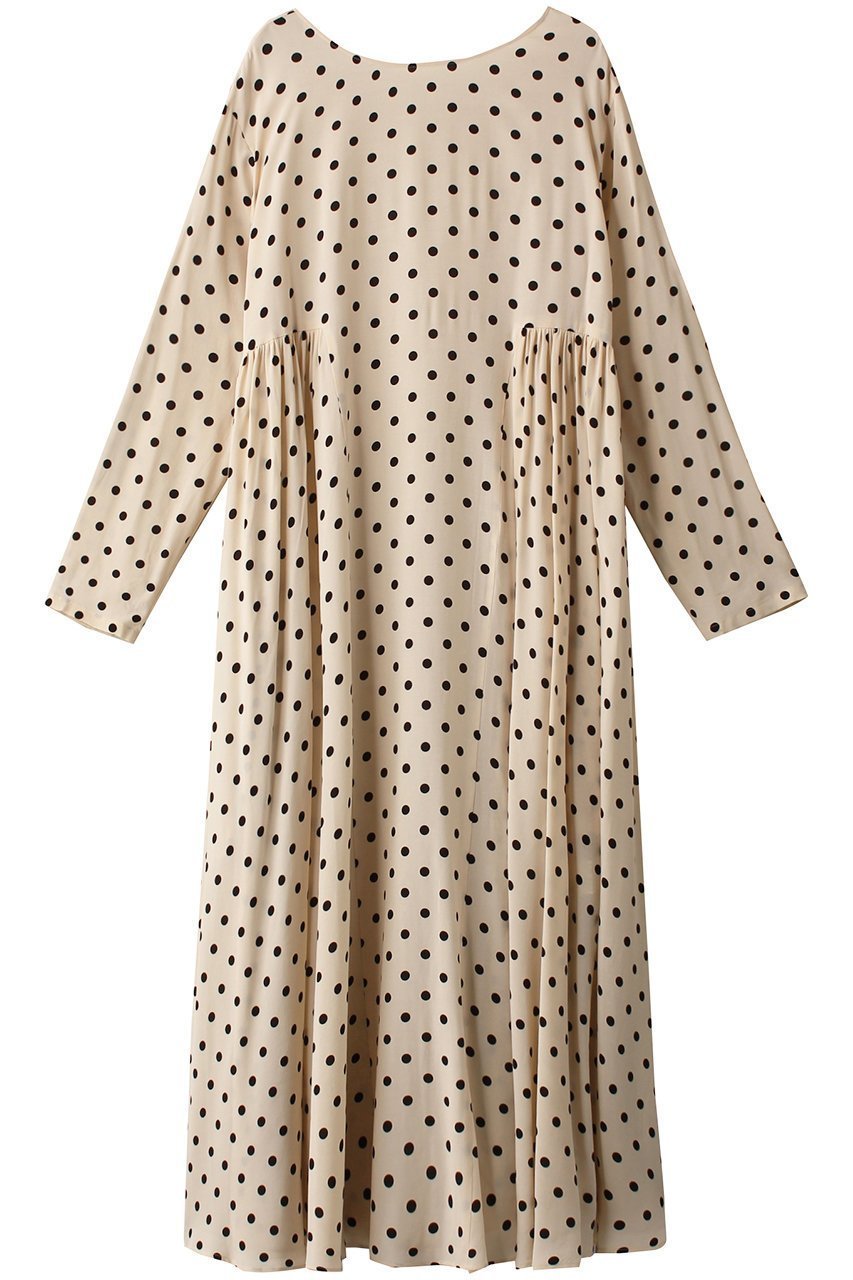 【ハウス オブ ロータス/HOUSE OF LOTUS】のキュプラレーヨンドットワンピース 人気、トレンドファッション・服の通販 founy(ファニー) 　ファッション　Fashion　レディースファッション　Fashion for Women　ワンピース　Dresses　チュニック　Tunic Tops & Dresses　キュプラ　Cupro, Eco Fabric　ギャザー　Gathered, Ruffled　チュニック　Tunic, Long Top　ドット　Polka Dot, Dot Pattern　プリント　Print, Printed Pattern　 other-1|ID: prp329100003757501 ipo3291000000032894662