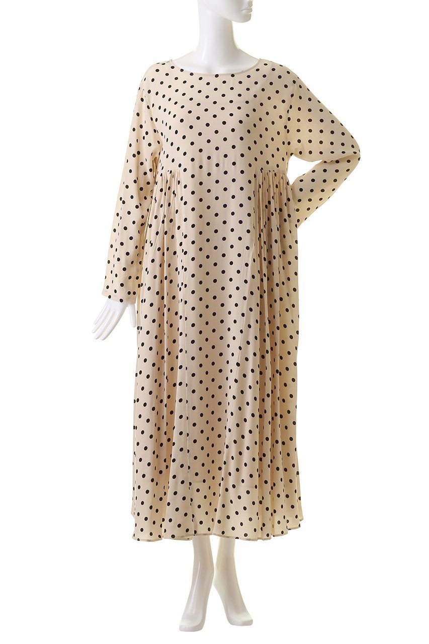 【ハウス オブ ロータス/HOUSE OF LOTUS】のキュプラレーヨンドットワンピース 人気、トレンドファッション・服の通販 founy(ファニー) 　ファッション　Fashion　レディースファッション　Fashion for Women　ワンピース　Dresses　チュニック　Tunic Tops & Dresses　キュプラ　Cupro, Eco Fabric　ギャザー　Gathered, Ruffled　チュニック　Tunic, Long Top　ドット　Polka Dot, Dot Pattern　プリント　Print, Printed Pattern　other-2|ID: prp329100003757501 ipo3291000000032894674