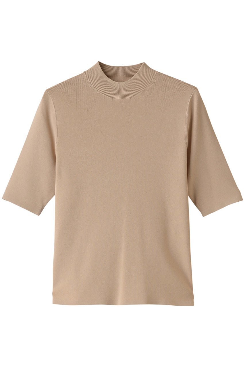 【アルアバイル/allureville】の総針モックNC5分袖プルオーバー A インテリア・キッズ・メンズ・レディースファッション・服の通販 founy(ファニー) 　ファッション　Fashion　レディースファッション　Fashion for Women　トップス・カットソー　Cut & Sew Tops　ニット　Knit Tops & Sweaters　カジュアルプルオーバー・ニットトップス　Pullovers & Knit Tops / Casual Pullovers　なめらか　Smooth, Silky Texture　バランス　Balance, Style Balance　ボトム　Bottoms, Lower Wear　モックネック　Mock Neck, Short Turtleneck　ワイド　Wide, Wide Fit　エレガント 上品　Elegant　人気　Popular, Best Seller　ベージュ|ID: prp329100003757508 ipo3291000000032944945