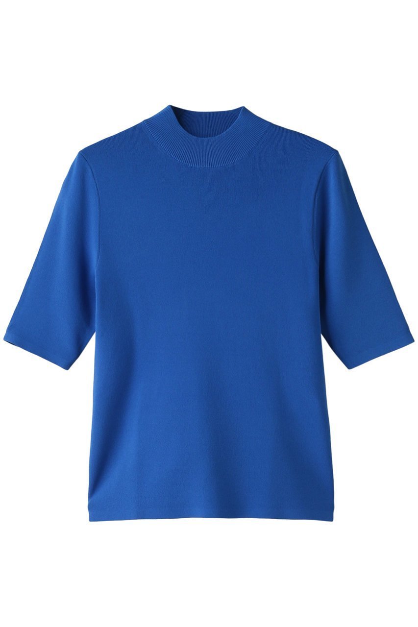 【アルアバイル/allureville】の総針モックNC5分袖プルオーバー A インテリア・キッズ・メンズ・レディースファッション・服の通販 founy(ファニー) 　ファッション　Fashion　レディースファッション　Fashion for Women　トップス・カットソー　Cut & Sew Tops　ニット　Knit Tops & Sweaters　カジュアルプルオーバー・ニットトップス　Pullovers & Knit Tops / Casual Pullovers　なめらか　Smooth, Silky Texture　バランス　Balance, Style Balance　ボトム　Bottoms, Lower Wear　モックネック　Mock Neck, Short Turtleneck　ワイド　Wide, Wide Fit　エレガント 上品　Elegant　人気　Popular, Best Seller　ブルー|ID: prp329100003757508 ipo3291000000032944952