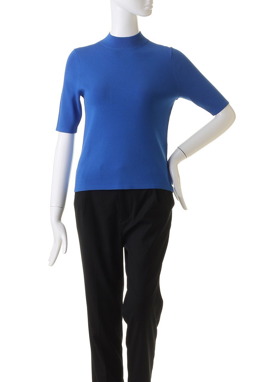 【アルアバイル/allureville】の総針モックNC5分袖プルオーバー A 人気、トレンドファッション・服の通販 founy(ファニー) 　ファッション　Fashion　レディースファッション　Fashion for Women　トップス・カットソー　Cut & Sew Tops　ニット　Knit Tops & Sweaters　カジュアルプルオーバー・ニットトップス　Pullovers & Knit Tops / Casual Pullovers　なめらか　Smooth, Silky Texture　バランス　Balance, Style Balance　ボトム　Bottoms, Lower Wear　モックネック　Mock Neck, Short Turtleneck　ワイド　Wide, Wide Fit　エレガント 上品　Elegant　人気　Popular, Best Seller　other-2|ID: prp329100003757508 ipo3291000000032944966