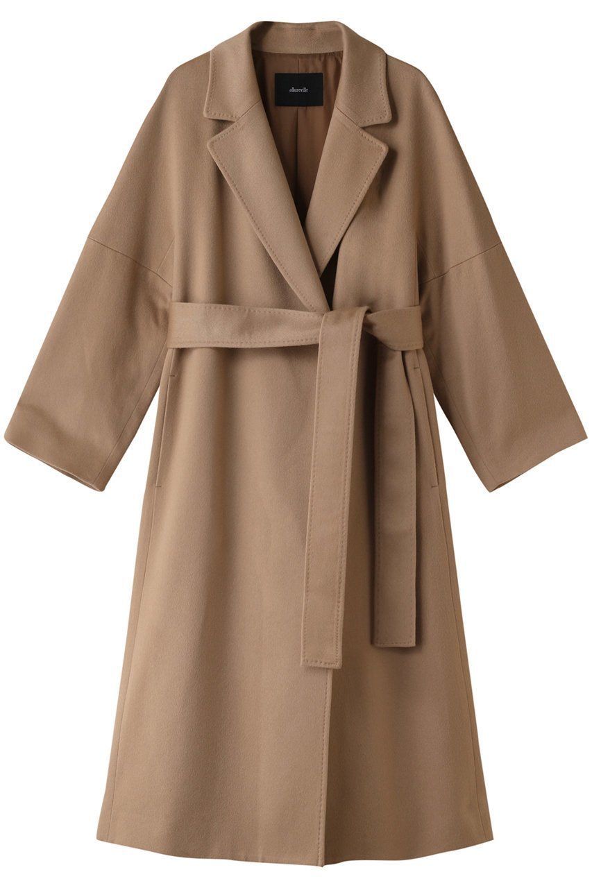 【アルアバイル/allureville】のカシミヤビーバーCT A インテリア・キッズ・メンズ・レディースファッション・服の通販 founy(ファニー) 　ファッション　Fashion　レディースファッション　Fashion for Women　アウター　Coat / Outerwear Collection　コート・ロングコート・ピーコート　Long Coats, Peacoats & More　オケージョン　Occasion Wear　シンプル　Simple, Minimal　ロング　Long, Long-Length　ベージュ|ID: prp329100003757518 ipo3291000000036497936