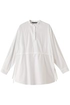 【ミズイロ インド/mizuiro ind】のstand collar side ribbon shirt シャツ off white|ID:prp329100003757522