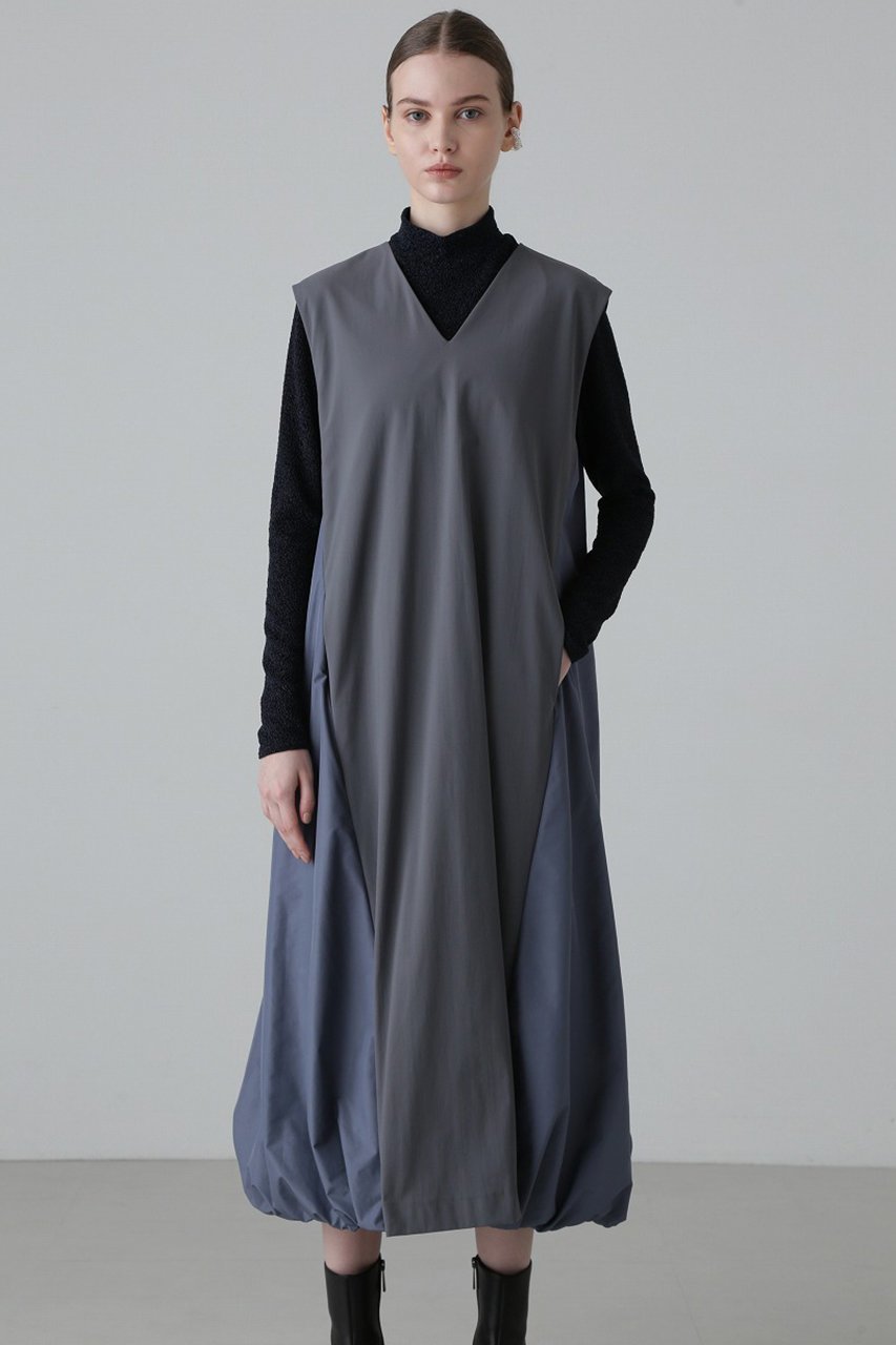 【アドーア/ADORE】のメリルハイテンションワンピース 人気、トレンドファッション・服の通販 founy(ファニー) 　ファッション　Fashion　レディースファッション　Fashion for Women　ワンピース　Dresses　チュニック　Tunic Tops & Dresses　カットソー　Cut and Sewn Top　タフタ　Taffeta, Structured Fabric　チュニック　Tunic, Long Top　ドッキング　Docking, Mixed Material　バルーン　Balloon, Balloon Silhouette　ブラウジング　Blouson Silhouette, Cinched Waist　ロング　Long, Long-Length　 other-1|ID: prp329100003757541 ipo3291000000032884527