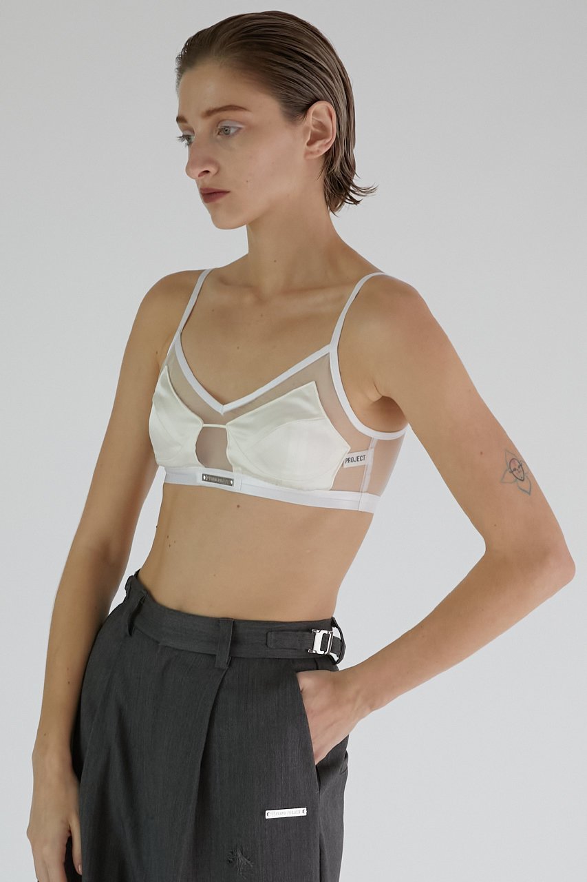 【プランク プロジェクト/PRANK PROJECT】のシアートリムブラ / Sheer Trim Bra 人気、トレンドファッション・服の通販 founy(ファニー) 　ファッション　Fashion　レディースファッション　Fashion for Women　トップス・カットソー　Cut & Sew Tops　キャミソール&ノースリーブ　Camisoles & Sleeveless Tops　シャツ・ブラウス・オフィスカジュアル　Elegant Blouses & Button-Ups　ロングTシャツ・Tシャツ　Longline T-Shirts & Tees　カットソー・ベーシックTシャツ　Cut-and-Sewn Tops / Stretch Tees & Basics　キャミソール　Camisole, Spaghetti Strap Top　コンビ　Combo, Combination Style　サテン　Satin, Glossy Fabric　シアー　Sheer, See-Through　タンク　Tank Top, Sleeveless Top　フィット　Fit, Slim Fit　夏　Summer　春　Spring　S/S・春夏　SS, Spring/Summer, Warm Season　other-7|ID: prp329100003757567 ipo3291000000035987159