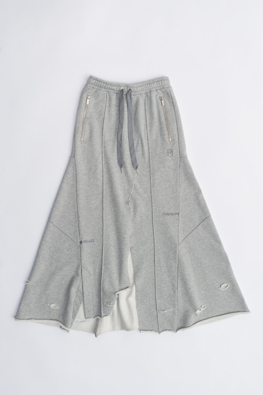 【プランク プロジェクト/PRANK PROJECT】のスウェットマキシスカート / Sweatshirt Maxi Skirt インテリア・キッズ・メンズ・レディースファッション・服の通販 founy(ファニー) 　ファッション　Fashion　レディースファッション　WOMEN　スカート　Skirt　ロングスカート　Long Skirt　スウェット　Sweat　ダメージ　Damage　フレア　Flare　フロント　Front　マキシ　Maxi　ロング　Long　GRY(グレー)|ID: prp329100003757575 ipo3291000000024750284
