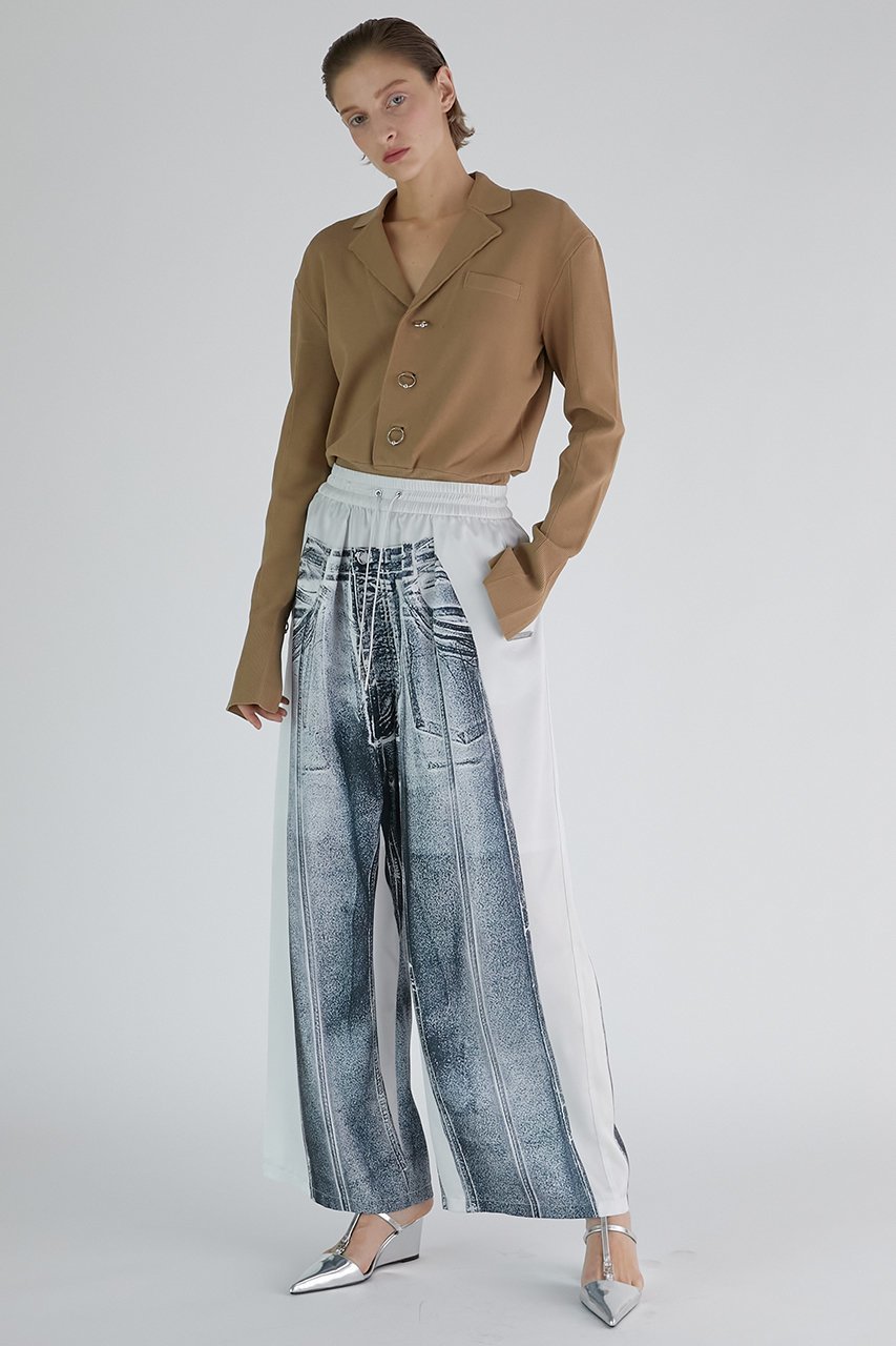 【プランク プロジェクト/PRANK PROJECT】のデニムプリントイージーパンツ / Denim Printed Easy Pants 人気、トレンドファッション・服の通販 founy(ファニー) ファッション Fashion レディースファッション Fashion for Women パンツ Pants & Trousers おすすめ Recommended / Our Picks サテン Satin, Glossy Fabric セットアップ Set-Up, Coordinated Outfit デニム Denim, Jeans Material プリント Print, Printed Pattern リアル Real, Realistic 春 Spring other-6|ID: prp329100003757582 ipo3291000000035975214