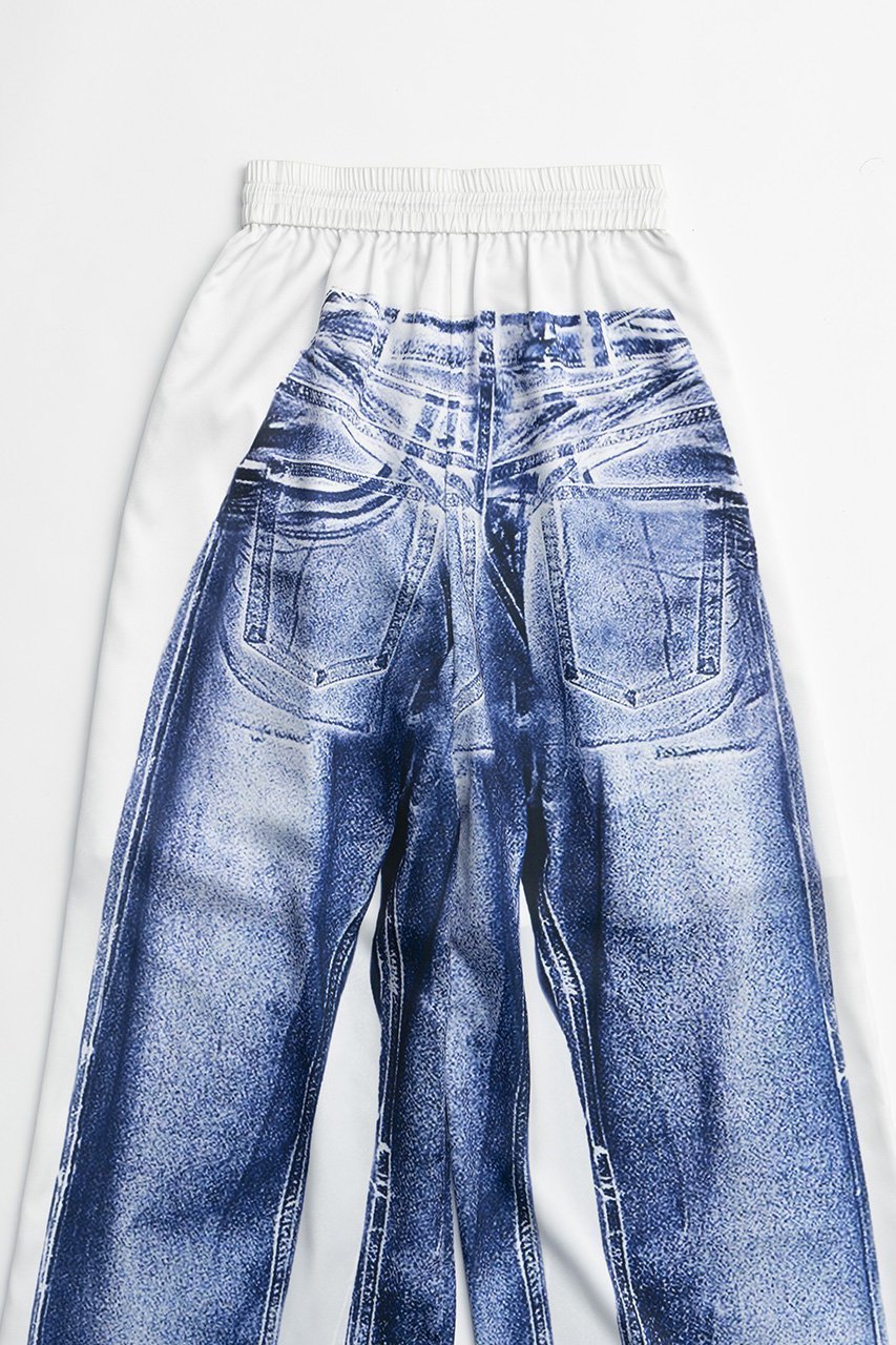 【プランク プロジェクト/PRANK PROJECT】のデニムプリントイージーパンツ / Denim Printed Easy Pants 人気、トレンドファッション・服の通販 founy(ファニー) 　ファッション　Fashion　レディースファッション　Fashion for Women　パンツ　Pants & Trousers　おすすめ　Recommended / Our Picks　サテン　Satin, Glossy Fabric　セットアップ　Set-Up, Coordinated Outfit　デニム　Denim, Jeans Material　プリント　Print, Printed Pattern　リアル　Real, Realistic　春　Spring　other-6|ID: prp329100003757582 ipo3291000000036017594