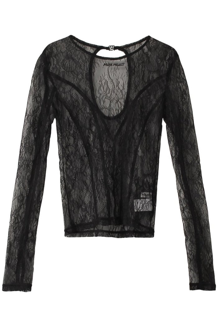 【プランク プロジェクト/PRANK PROJECT】のバックオープンレーストップス / Back Open Lace Top インテリア・キッズ・メンズ・レディースファッション・服の通販 founy(ファニー) https://founy.com/ ファッション Fashion レディースファッション Fashion for Women トップス・カットソー Cut & Sew Tops シャツ・ブラウス・オフィスカジュアル Elegant Blouses & Button-Ups インナー Innerwear スリーブ Sleeve, Long Sleeve / Short Sleeve フロント Front, Front Design レース Lace, Lace Fabric ロング Long, Long-Length 切替 Switching, Contrast Panel |ID: prp329100003757590 ipo3291000000036878068