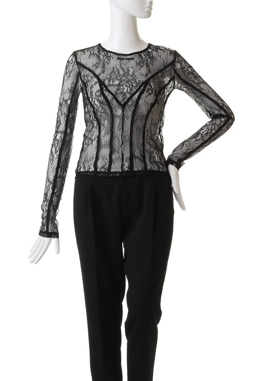 【プランク プロジェクト/PRANK PROJECT】のバックオープンレーストップス / Back Open Lace Top 人気、トレンドファッション・服の通販 founy(ファニー) 　ファッション　Fashion　レディースファッション　Fashion for Women　トップス・カットソー　Cut & Sew Tops　シャツ・ブラウス・オフィスカジュアル　Elegant Blouses & Button-Ups　インナー　Innerwear　スリーブ　Sleeve, Long Sleeve / Short Sleeve　フロント　Front, Front Design　レース　Lace, Lace Fabric　ロング　Long, Long-Length　切替　Switching, Contrast Panel　other-2|ID: prp329100003757590 ipo3291000000036878070